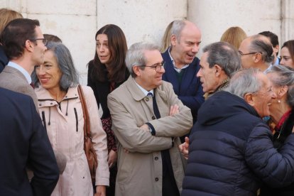 La concentración de jueces y fiscales convocada por la Audiencia Nacional de Valladolid. -PHOTOGENIC