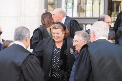 La concentración de jueces y fiscales convocada por la Audiencia Nacional de Valladolid. -PHOTOGENIC