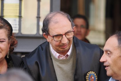 La concentración de jueces y fiscales convocada por la Audiencia Nacional de Valladolid. -PHOTOGENIC