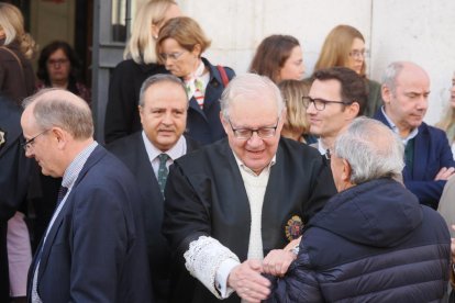 La concentración de jueces y fiscales convocada por la Audiencia Nacional de Valladolid. -PHOTOGENIC