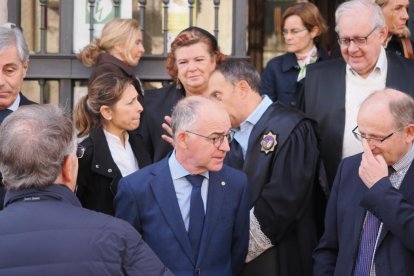 La concentración de jueces y fiscales convocada por la Audiencia Nacional de Valladolid. -PHOTOGENIC