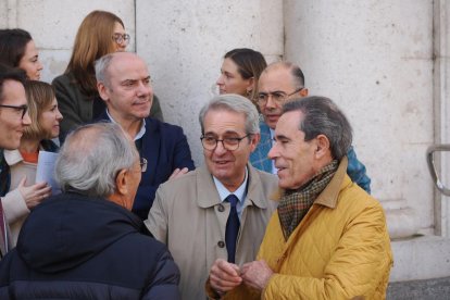 La concentración de jueces y fiscales convocada por la Audiencia Nacional de Valladolid. -PHOTOGENIC