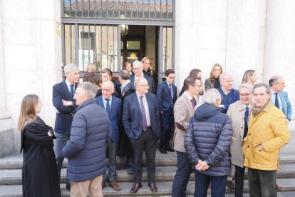 La concentración de jueces y fiscales convocada por la Audiencia Nacional de Valladolid. -PHOTOGENIC