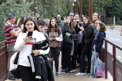 Rodaje de 'Memento Mori' en el Puente Mayor de Valladolid. J.M. Lostau