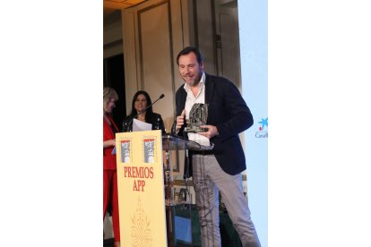 El ministro de Transportes y Movilidad Sostenible, Óscar Puente, en la entrega de premios de los periodistas parlamentarios. E.M.