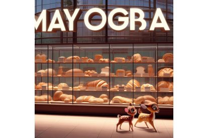 Bambi y sus amigos se adentran en el Museo del Pan de Mayorga. Bing Image Creator de Microsoft