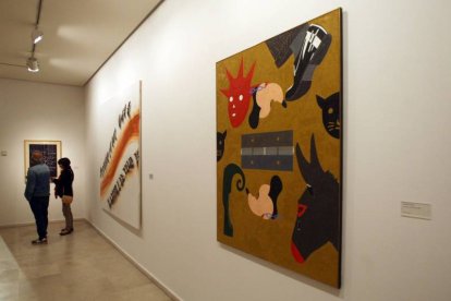 Obra de Eduardo Arroyo en la muestra 'La piel traslúcida' en el Museo Patio Herreriano