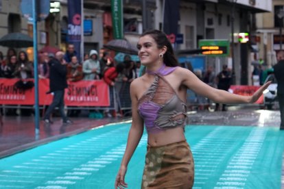 Amaia durante un momento de su paso por la alfombra verde. ICAL