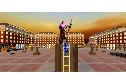 Vista de la estatua de Conde Ansúrez de Valladolid en el metaverso. -APOLO ESTUDIO CREATIVO