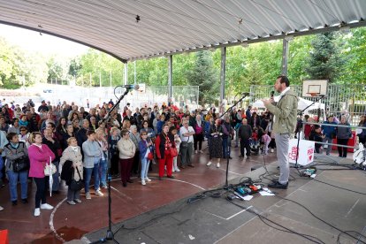 Óscar Puente, en el cierre de campaña electoral del PSOE de Valladolid.-ICAL