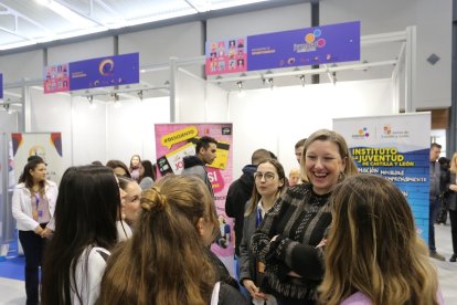 La consejera de Familia e Igualdad de Oportunidades, Isabel Blanco, visita la 'Jornada de Empleabilidad de Castilla y León para Jóvenes'. -ICAL.