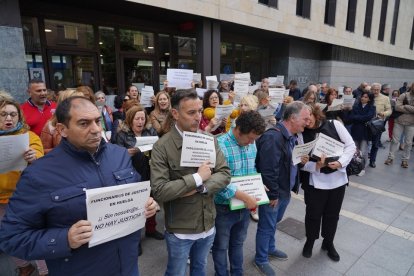 Huelga de los funcionarios de Justicia en Valladolid. / ICAL