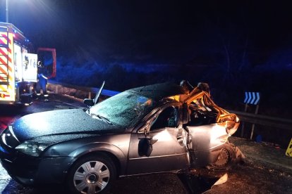 Estado en el que quedaron los vehículos accidentados.- E. M.