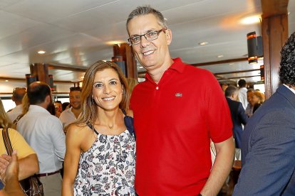Carolin Quintana y Javier Calvo (alcalde de Valoria la Buena).