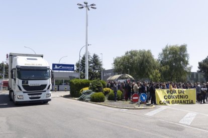 Protestas de trabajadores de la fábrica de Michelin. PHOTOGENIC/ C.LLORENTE