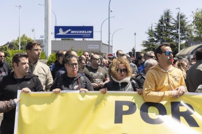 Protestas de trabajadores de la fábrica de Michelin. PHOTOGENIC/ C.LLORENTE