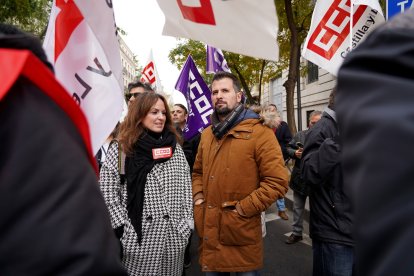 Manifestación de CCOO y UGT en defensa de la democracia en Valladolid. ICAL