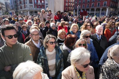 Concentración para pedir la pena de prisión permanente para el asesino de Paloma e India en la Plaza Mayor de Valladolid.- J. M. LOSTAU