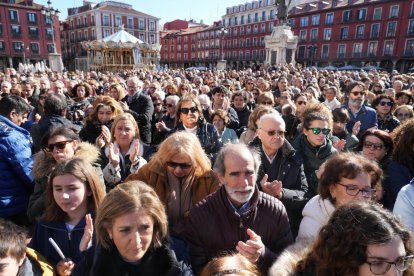 Concentración para pedir la pena de prisión permanente para el asesino de Paloma e India en la Plaza Mayor de Valladolid.- J. M. LOSTAU