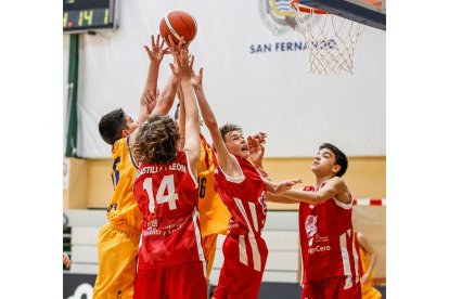 Los minis de Castilla y León en su partido ante Cataluña. / FEB