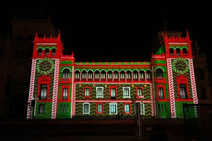 Una de las proyeccioines del videomapping. E. M.