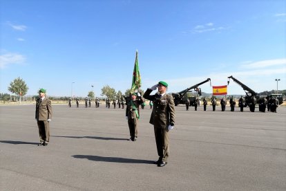 Base militar El Empecinado durante la entrega del Mando del GMANTO II/61 al Teniente
Coronel José Manuel Palomo García. -E.M.