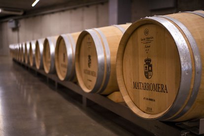 Sala de barricas de Bodega Matarromera, en Ribera del Duero. B. F. M.