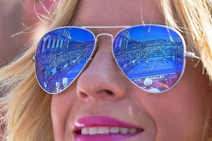 World Pádel Tour, reflejado en la plaza Mayor de Valladolid. / PHOTOGENIC