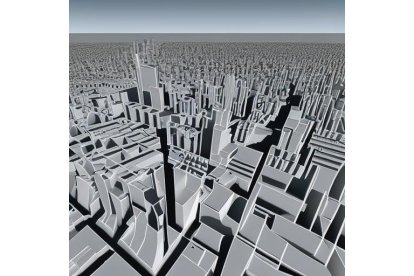 Skyline de Valladolid según el programa de Inteligencia Artificial Leonardo.