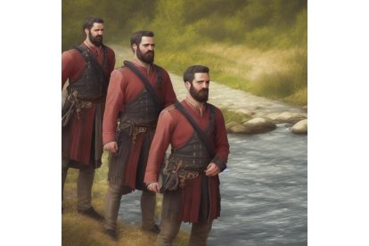 Hombres de Valladolid frente al Pisuerga según el programa de Inteligencia Artificial Leonardo.