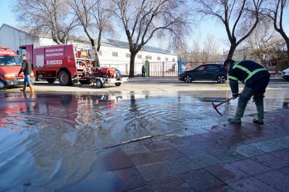 Inundaciones por la crecida del río Zapardiel en Medina del Campo (Valladolid). ICAL
