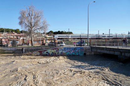 Inundaciones por la crecida del río Zapardiel en Medina del Campo (Valladolid). ICAL