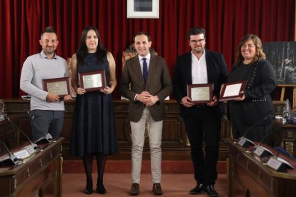 Entrega de los Premios de Periodismo Provincia de Valladolid a Jonathan Tajes, Alicia Calvo, Rodrigo Ucero y Laura Negro. PHOTOGENIC