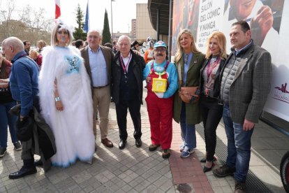 Imagen de familia de la presentación del Salón del Cómic y el Manga en la Feria de Valladolid. J.M. LOSTAU.