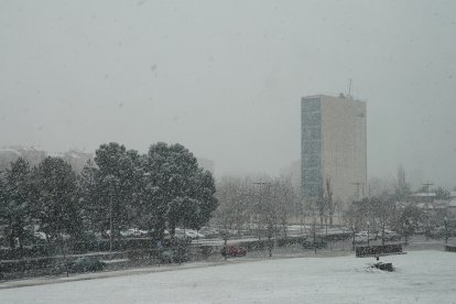 Nieve en la ciudad de Valladolid.- ICAL