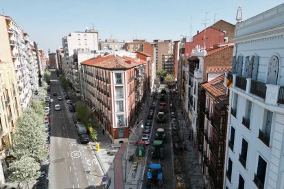Tractorada en Valladolid concentrada frente a la sede de la CHD