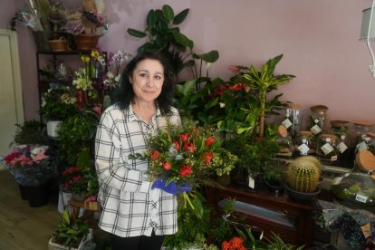 Dueña de la floristería Bio de la calle de Miguel de Unamuno en Valladolid