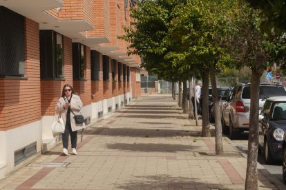 Acera de la calle Miguel de Unamuno en Valladolid