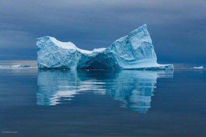Antonio de la Rosa en el círculo polar antártico