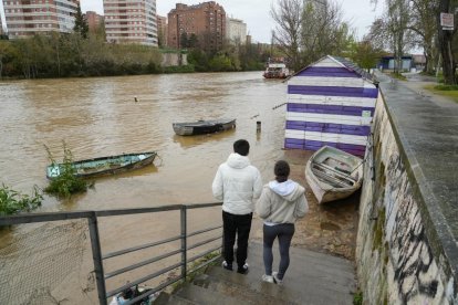 Crecida del río Pisuerga a la altura de Las Moreras