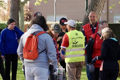 Voluntarios de 'Ama el Pisuerga' recogiendo basura en el callejón de la Alcoholera.