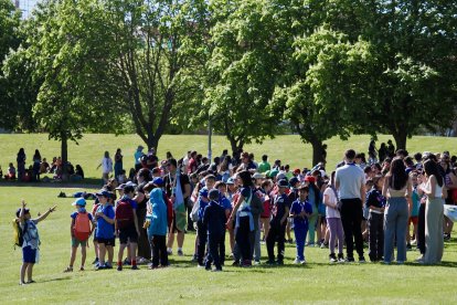 Reunión de grupo de Scouts en Laguna de Duero.
