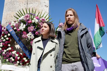 Irene Montero y Pablo Fernández, de Podemos, participan en el Día de la Comunidad en Villalar de los Comuneros