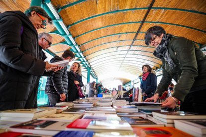 Puesto de una de las librerías de Valladolid