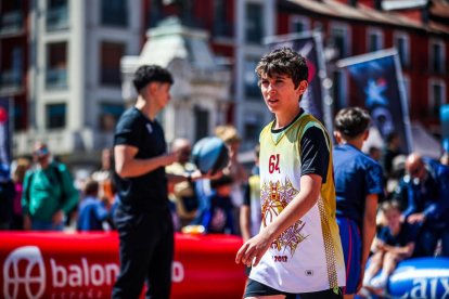 3x3 Plaza Caixabank 2024 en su primera parada y posta en la Plaza Mayor de Valladolid.