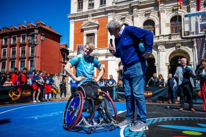 3x3 Plaza Caixabank 2024 en su primera parada y posta en la Plaza Mayor de Valladolid.