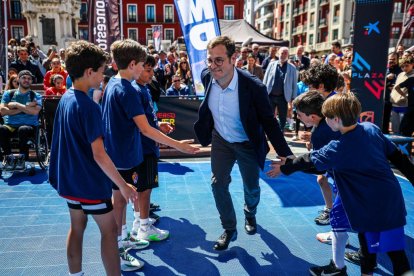 3x3 Plaza Caixabank 2024 en su primera parada y posta en la Plaza Mayor de Valladolid.