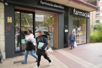 Farmacia en la calle de los Alamillos en Valladolid