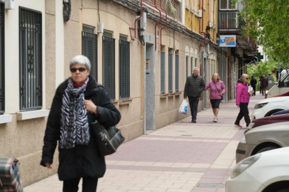 Acera de la calle de los Alamillos en Valladolid