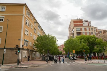 Parte de la calle de los Alamillos de Valladolid